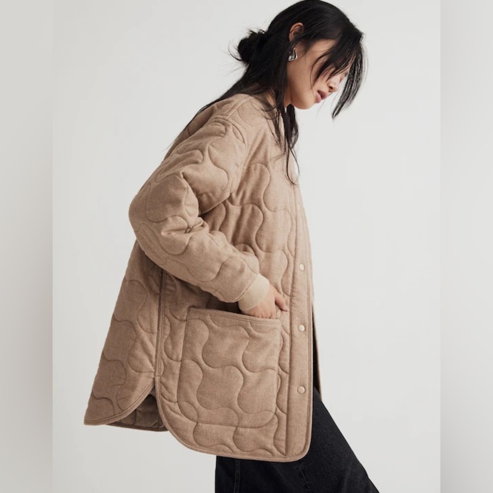 Madewell Quilted Oversized Bomber Jacket